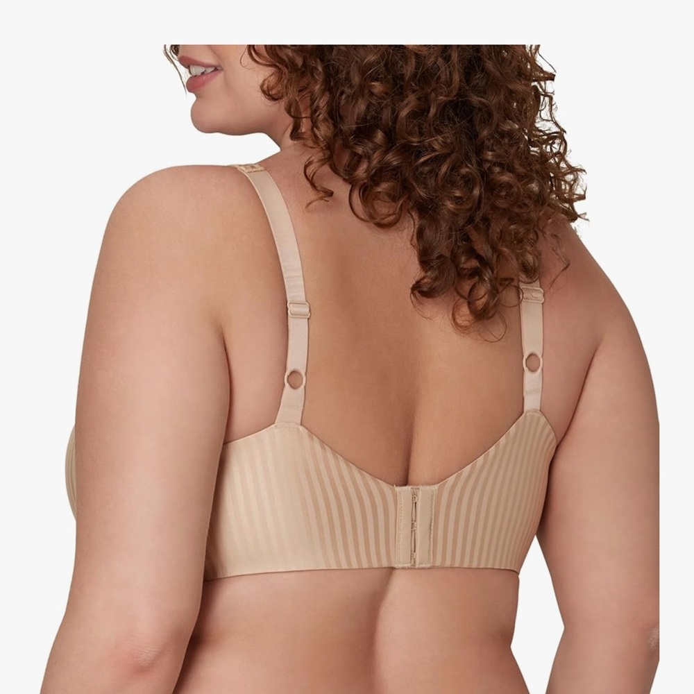 Playtex Cream Full Coverage Bra with Ribbed Detailing - Picture 2 of 6